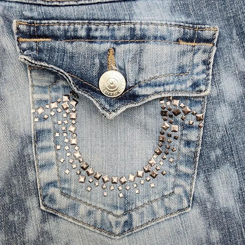 True Religion Women's HI-Rise Boot Cut Jean's Size 32 x 32 Blue SEE PICTURES - Picture 12 of 12